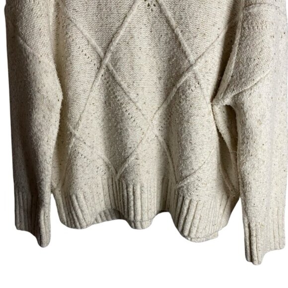 APRICOT Women's Cream Patterned Turtleneck Cozy Knit Sweater - Picture 3 of 9